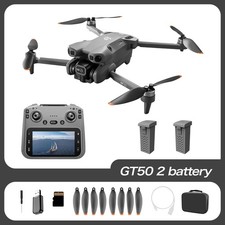 6K Camera Drone FPV Foldable RC Quadcopter w/ Screen Remote Dual Battery