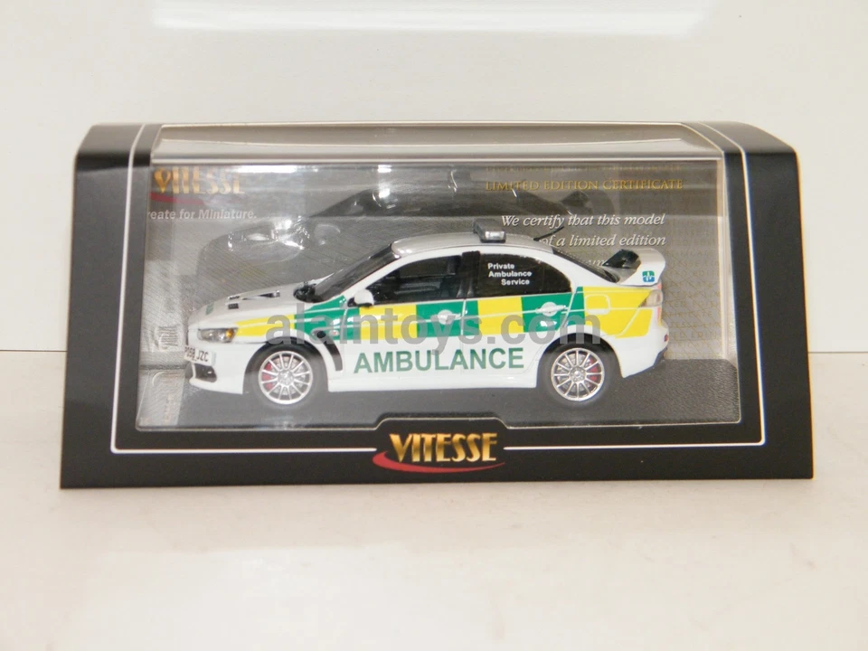 MITSUBISHI LANCER EVOLUTION X AMBULANCE PRIVATE UK WHITE VITESSE 1/43 Réf 29353 - Photo 4/4