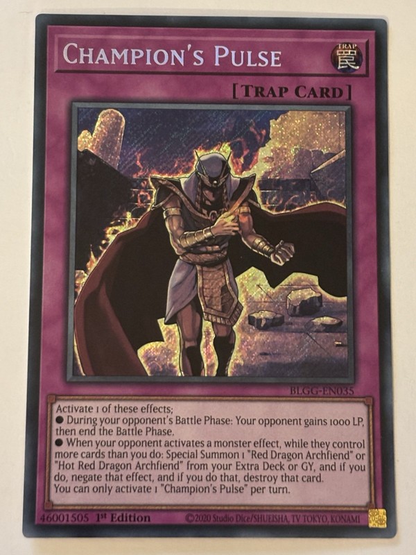 ☆ BLGG-EN035 - Champion’s Pulse Secret Rare 1st Ed YuGiOh ☆