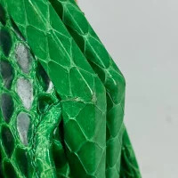 Gucci Chain Shoulder Bag Clasp Python Leather Gre… - image 4