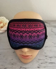 Victoria's Secret Face Sleep Eye Mask Black Multi PINK Logo New