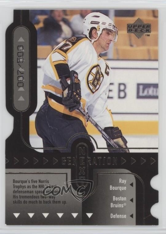 1998 Upper Deck Generation Next Die-Cut Quantum Ray Bourque Tom Poti HOF 05u8