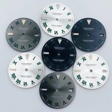 28.5mm Sun pattern Roman Watch Dial Green Luminous For NH35 NH36 4R Movement