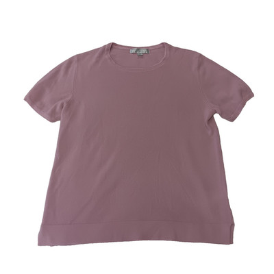 Carolyn Taylor soft dusty rose/mauve short sleeve soft acrylic top womens size M