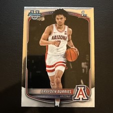 2025-26 Bowman Brayden Burries 1st Bowman Chrome Arizona Wildcats BCP-51 