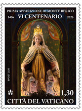 VATICANO 2026 600° APPARIZIONE DELLA MADONNA DI MONTE BERICO FRANCOBOLLO NUOVO