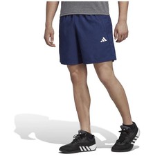 Adidas men Train Essentials Woven Training Shorts, Size M  9 Dark Blue/White
