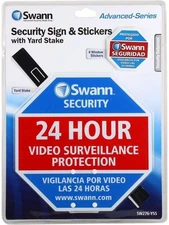 Swann Home Security Camera Sign for Yard and Surveillance System Window Decal