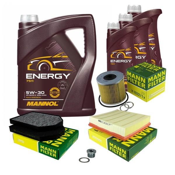 Mann Inspektionspaket 8L Mannol Energy 5W-30 FüR Audi A8 4.2 Quattro 3.7 S8-image