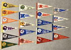 Vintage NFL Football Teams Mini Felt Pennant Flags AFC NFC 9" x 4" Lot 20