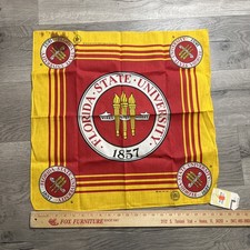Vintage 1984 FSU Seminoles Florida State University Bandana - 21" X 21" RARE