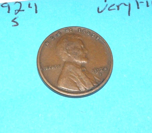 1924 S  WHEAT CENT  VERY FINE  # 2