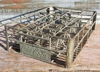 1950s OKLA COCA COLA METAL WIRE CRATE VINTAGE GALVANIZED 24 BOTTLE SODA POP CASE