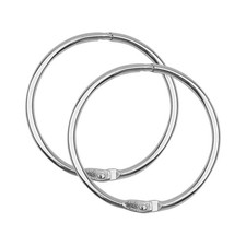 KTOJOY 2 Inch 30 Pack Loose Leaf Binder Rings, Keychain Key Metal Silver