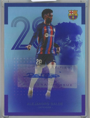 2022-23 Topps FC Barcelona Team Set Alejandro Balde Refractor Autograph 03/15