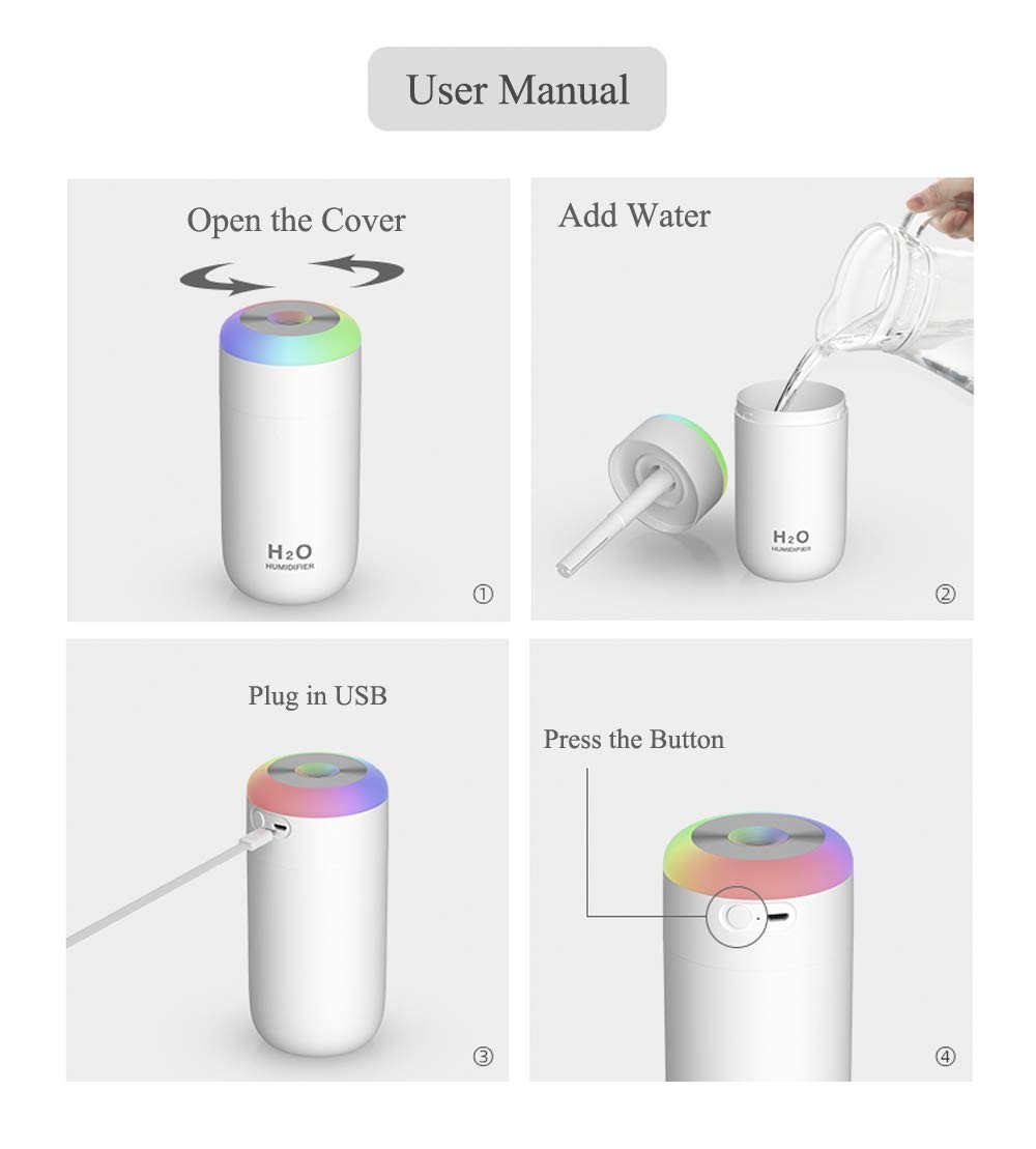 Plant Humidifier indoor, 350ml Humidifier for plant, desk, portable, travel (...