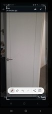 internal doors used,white without handles. 196cm x 3.5cm x75.5