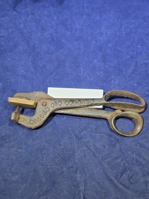 Antique Dr. Miller Cast Iron Pig Snouter Tool w/ Orig Wood Insert 1898 Pat 