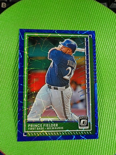 2025 Panini Donruss Prince Fielder SP Optic Blue Velocity PRIZM Card#62 Brewers⚾ - Bild 4 von 7
