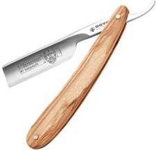 Dovo Barbarossa Straight Razor Short 0.63" Wide Carbon Steel Blade Wood Handle