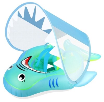 Baby Schwimmbad Schwimmer ohne Umklappen mit abnehmbarem UPF 50+ UV Sonne...