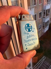 Accendino musicale vintage corona art deco tono oro Santa Fe made in Japan. RARO