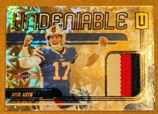 2019 Unparalleled Josh Allen Player-worn Card