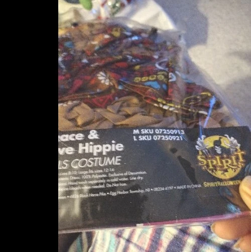 Spirit Girls L (12-14) Peace & Love Hippie Costume - Image 4 of 4
