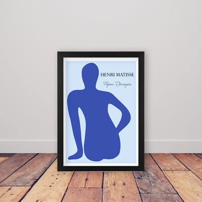 Framed Henri Matisse Blue Wall Art Poster Print Modern Home Decor - Image 1 of 4