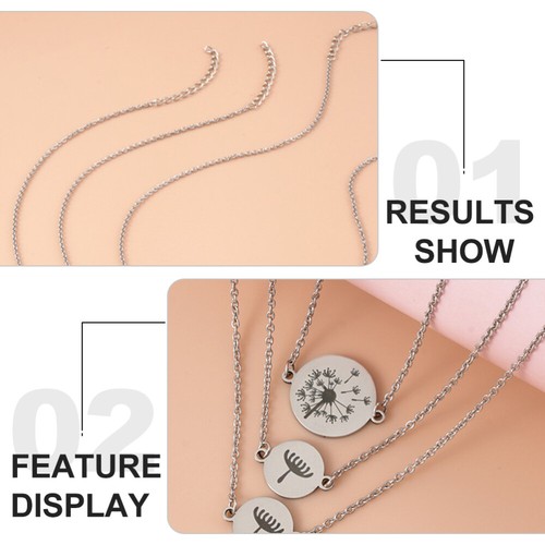 3 Pcs Mom Daughter Necklace Mom Gifts Daughters Birthday Necklaces Gifts - Picture 10 of 12