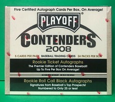2008 PLAYOFF CONTENDERS BASEBALL SEALED HOBBY BOX (24) PACKS PER BOX
