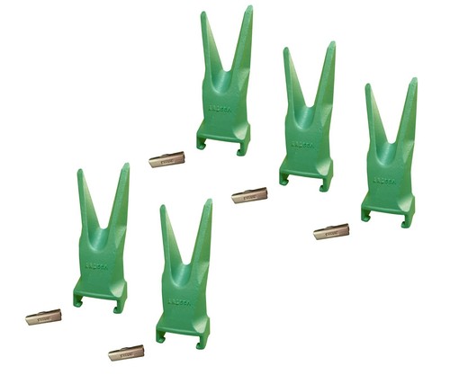 5 Fits Esco Style Super V Excavator Bucket Twin Tiger Rock Teeth w Pins - V33TVY