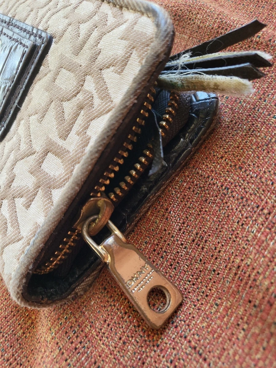 DKNY zip around purse in monogram print | ASOS