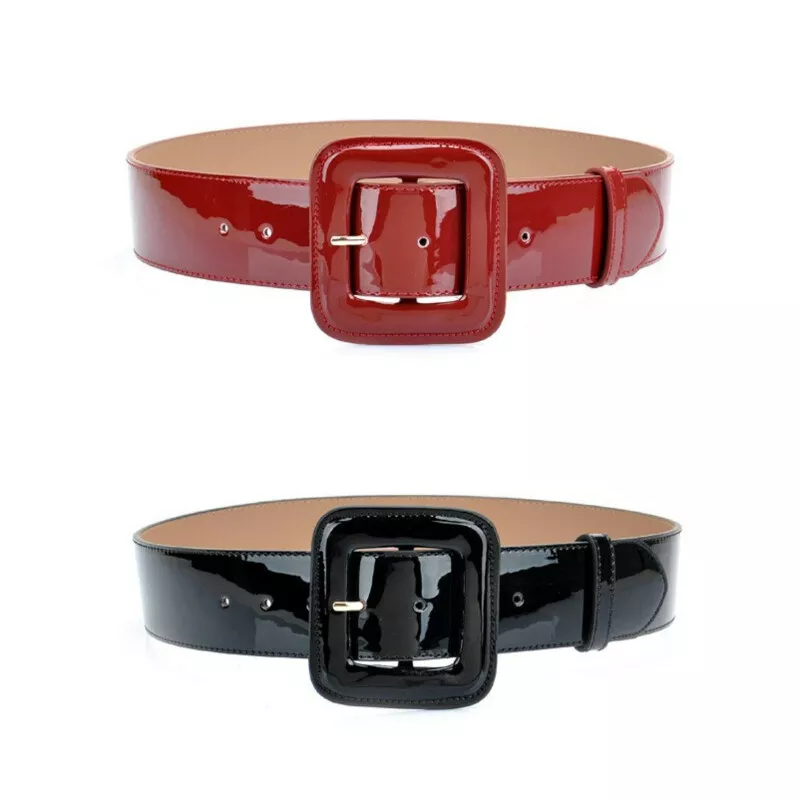 Black patent belt womens cheap