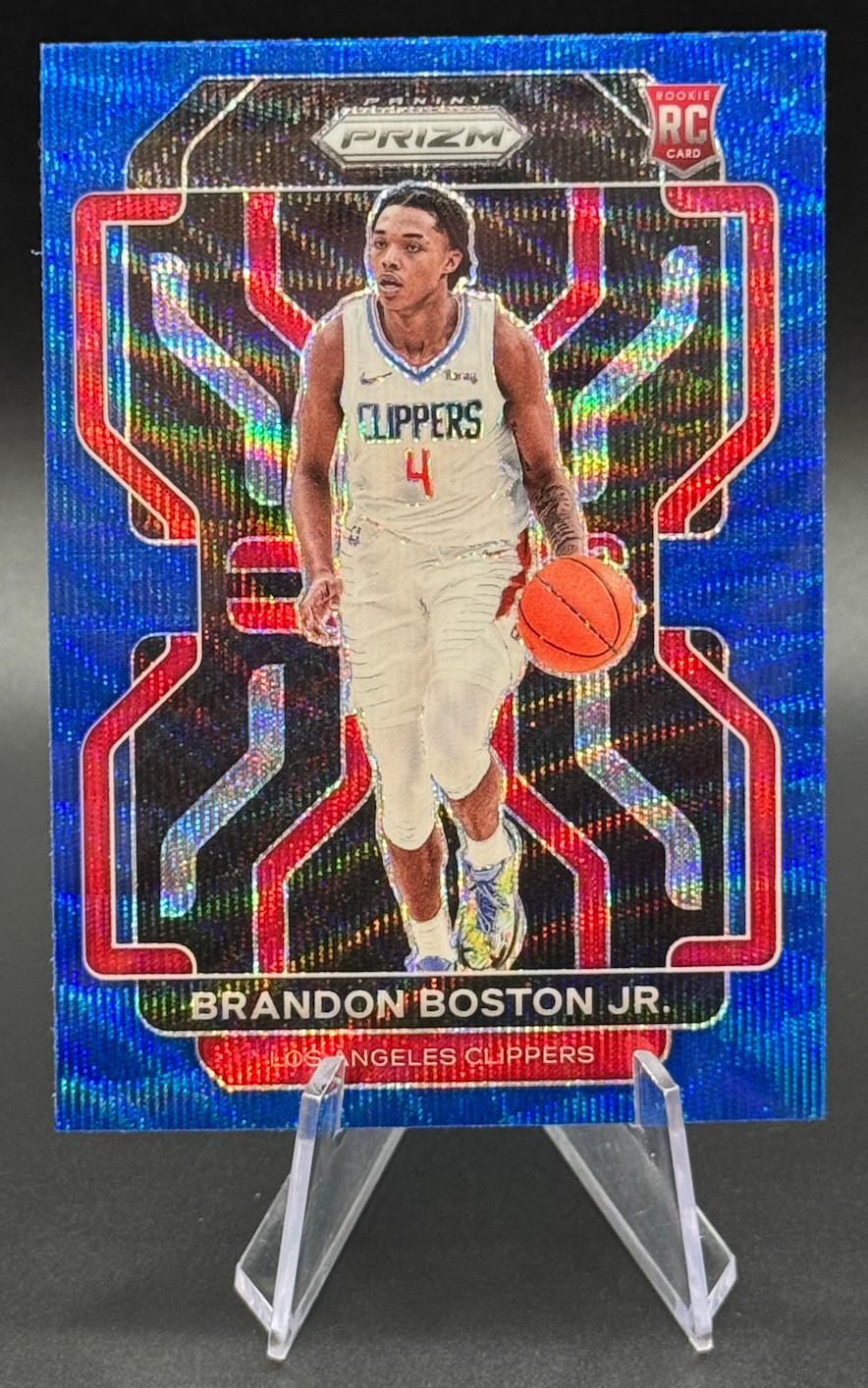 2021-22 Brandon Boston Jr RC #330 Panini Prizm Blue Wave Prizm Rookie | Pelicans