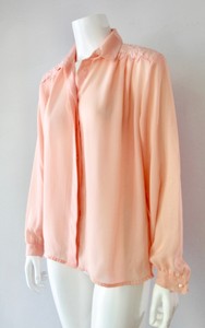 peach chiffon blouses