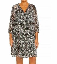 Aqua Curve Plus Size Floral Print Dress 2X