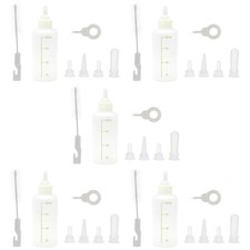 5 Pack Pet Feeding Bottle Set Kitten Nursing Bottles Baby Newborn Puppy