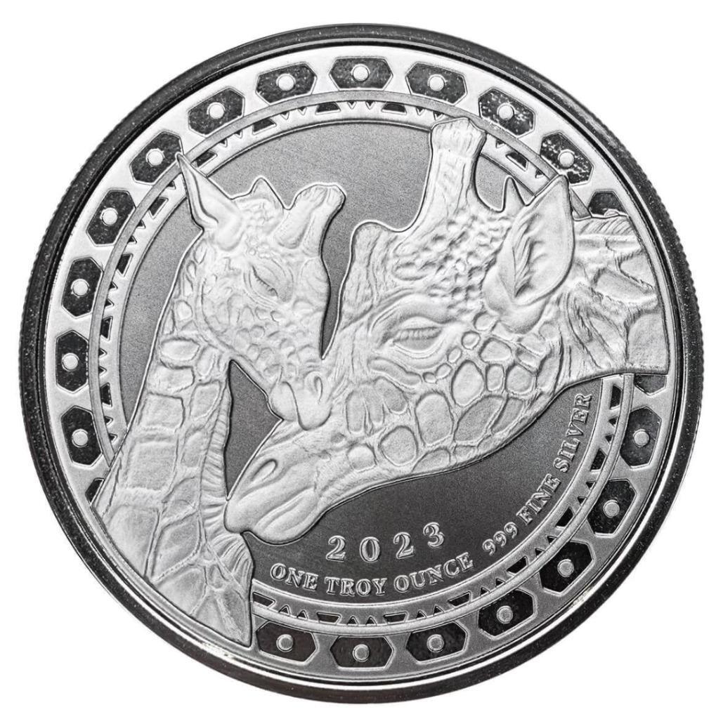 古代エジプトモチーフ 銀貨 1/2トロイオンス 999 Fine Silver 2023 1 oz Giraffe .999 Silver Coin - Legal Tender Silver Coin BU