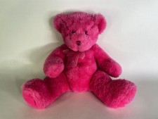 FAO Schwarz Girl Hot Pink Sparkle Bear Teddy Plush Stuffed Animal Toy Fifth Ave