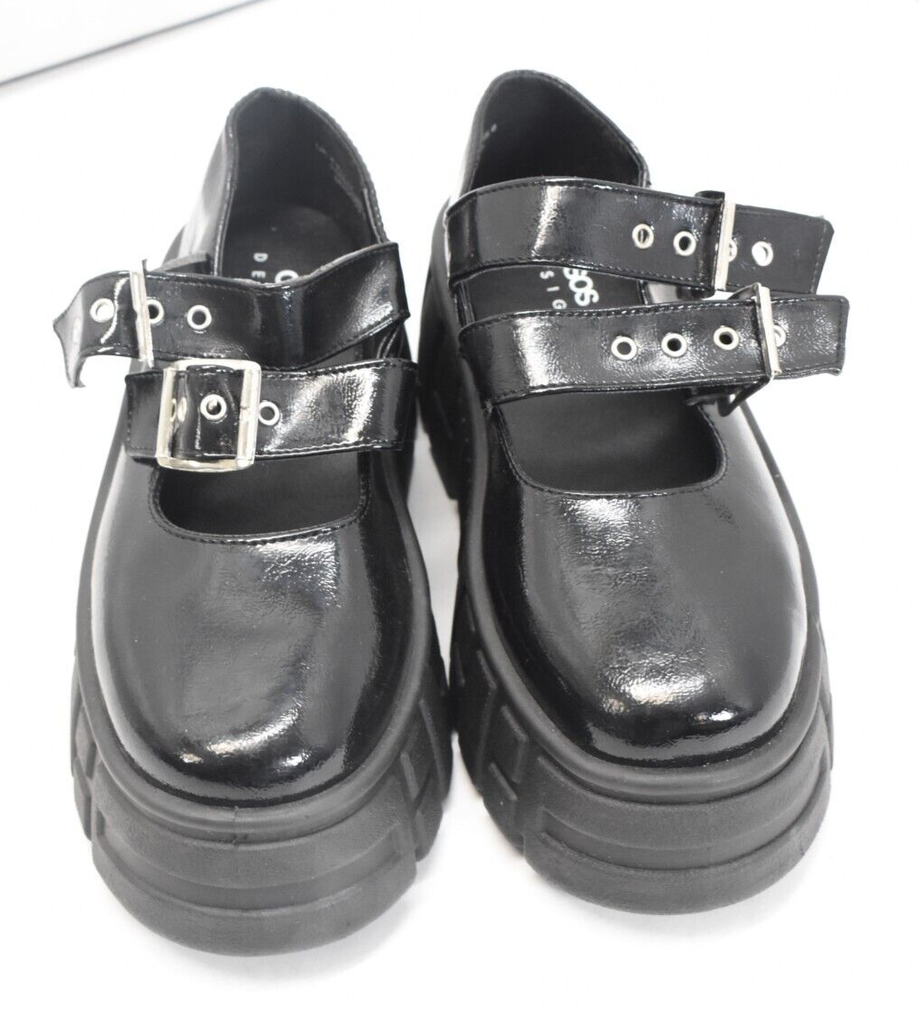 Asos Design Black Mary Jane Platform Shoes Asos Design Wide Fit