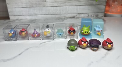 LOT OF Angry Birds Tiny Toppers - Includes Rare Crystal Pig.