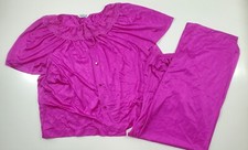 Vintage Gilead Nylon 2 Piece Lounge Pajama Lace Trim Pant Set Size 40