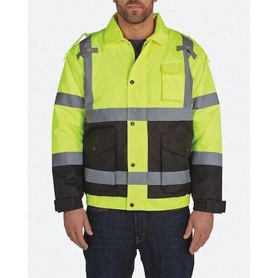 Utility Pro Uhv562-L-Yb High-Visibility Yellow/Black Class 3 Quilted Bomber