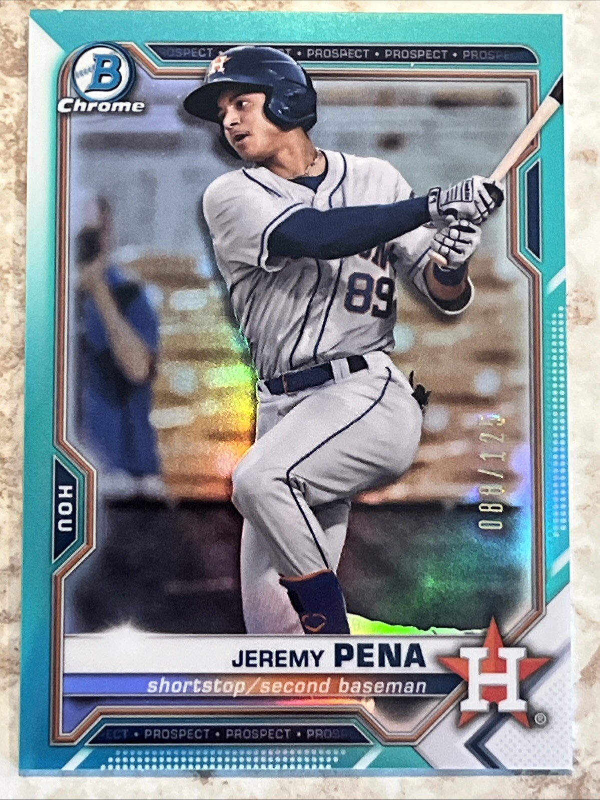2021 Bowman Chrome Jeremy Pena Teal 88/125 BCP-190