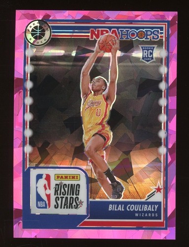 2023-24 Hoops Premium Stock Rising Stars Pink Ice Bilal Coulibaly RC Rookie 6/35