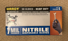 7 MIL Nitrile Disposable Gloves - 50 Gloves - Hardy Heavy Duty Gloves Large