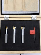 MICRO 100 60-3003 3pc. Set. 3/8, 1/2 5/8 Coolant Thru End Mill Set W/inserts