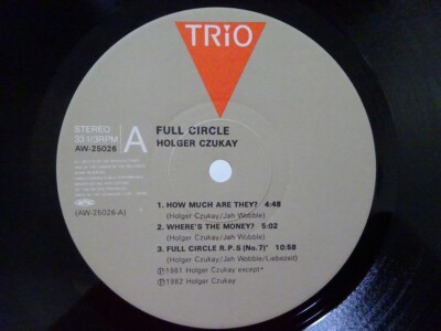 その他 LP Holger Czukay Full Circle AW25026 TRIO /00260 LP HOLGER CZUKAY Full Circle AW25026 TRIO JAPAN OBI | eBay