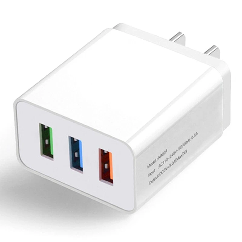 10-Pack 3 USB Port Wall Charger Adapter Plug For Samsung iPhone LG HTC Motorola - Image 4 of 4